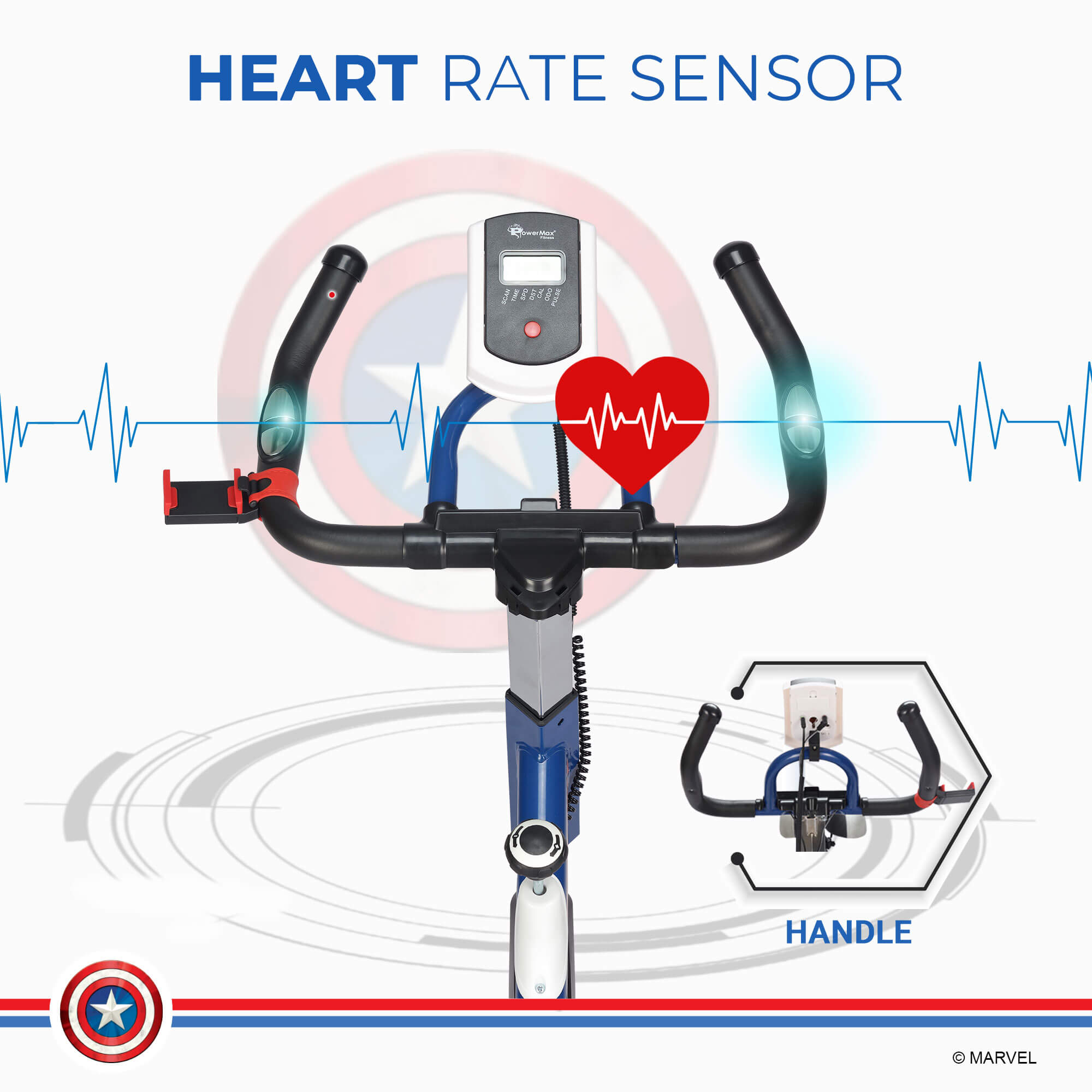 spin bike heart rate monitor